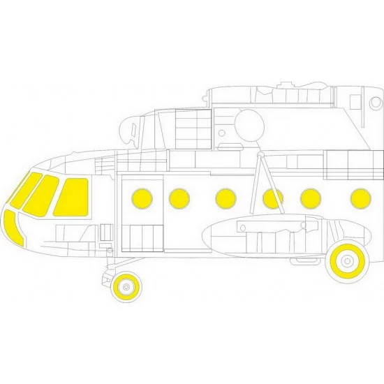 Eduard EX933 1/48 Mil Mi-8MT TFace Masking for Zvezda kits