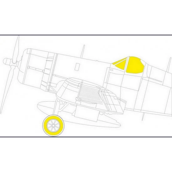 Eduard EX935 1/48 Vought F4U-1D Corsair Paint Masking for HobbyBoss kits
