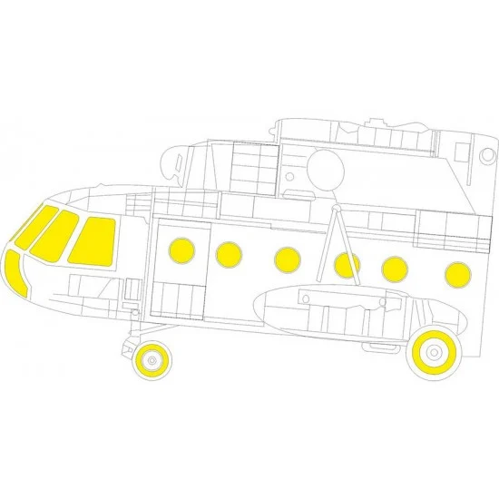 Eduard EX942 1/48 Mil Mi-17 Paint Masking for AMK kits