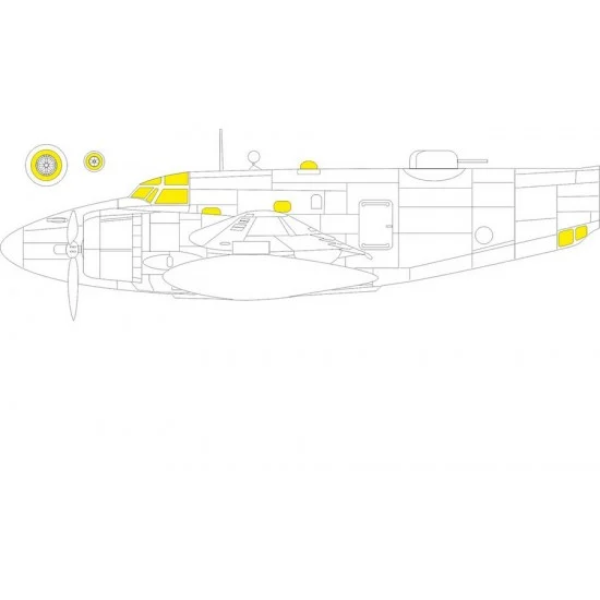 Eduard EX944 1/48 Lockheed PV-1 Ventura Paint Masking for Academy kits