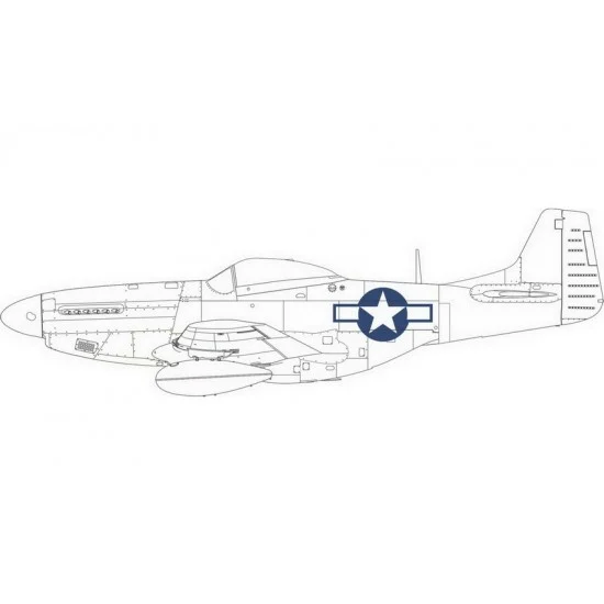 Eduard EX954 1/48 P-51D Mustang National Insignia Paint Masks for Eduard kits