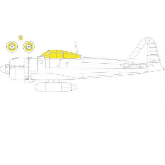 Eduard EX970 1/48 Mitsubishi A6M3 Zero Type 32 Weekend Masks for Eduard kits - Model Planes
