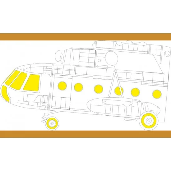Eduard EX994 1/48 Mil Mi-17 TFace Masks for Trumpeter kits