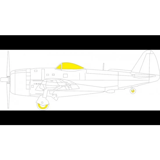 Eduard EX997 1/48 Republic P-47D-25 Thunderbolt Paint Masks for MiniArt kits