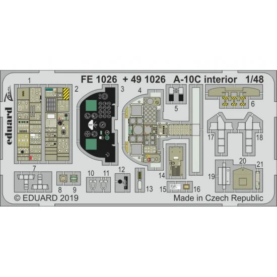 Eduard FE1026 1/48 Fairchild Republic A-10C Thunderbolt II Detail Set for Italeri kits