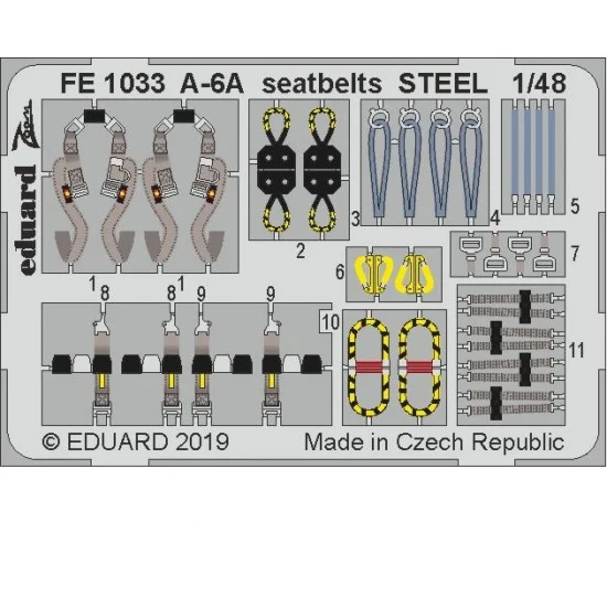 Eduard FE1033 1/48 Grumman A-6A Intruder Seatbelts for Hobby Boss kits
