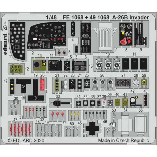 Eduard FE1068 1/48 Douglas A-26B Invader Detail Set for ICM kits