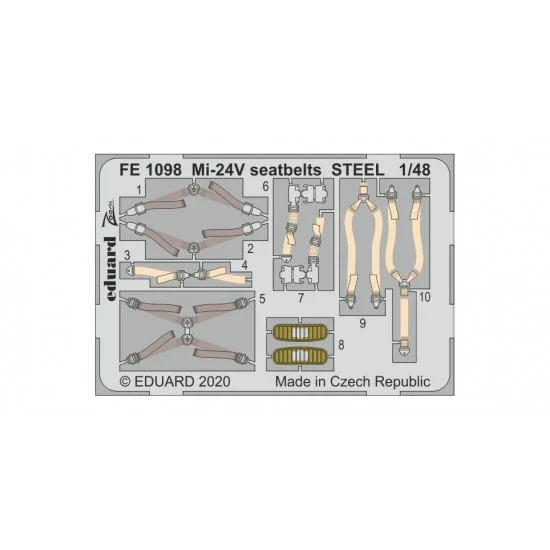 Eduard FE1098 1/48 Mil Mi-24V Seatbelts for Zvezda kits