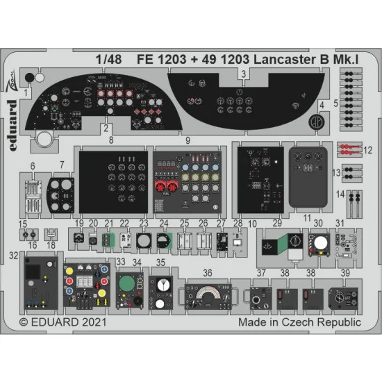 Eduard FE1203 1/48 Avro Lancaster B Mk.I Detail Set for HK Models - Model Planes