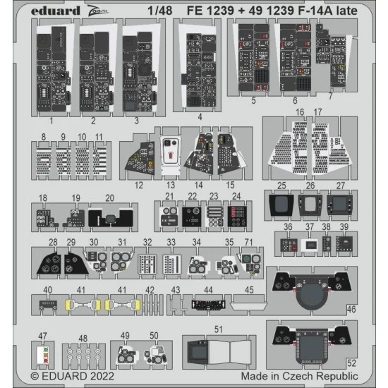 Eduard FE1239 1/48 Grumman F-14A Tomcat Late Detail Set for Tamiya kits