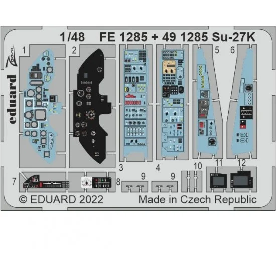 Eduard FE1285 1/48 Sukhoi Su-27K Detail Set for Minibase kits