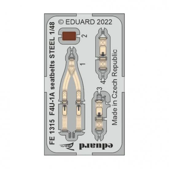 Eduard FE1315 1/48 Vought F4U-1A Seatbelts set for HobbyBoss kits