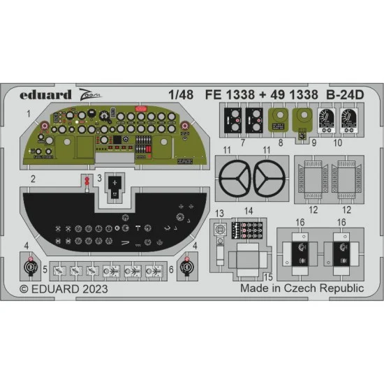 Eduard FE1338 1/48 Consolidated B-24D Liberator Detail Set for Revell kits