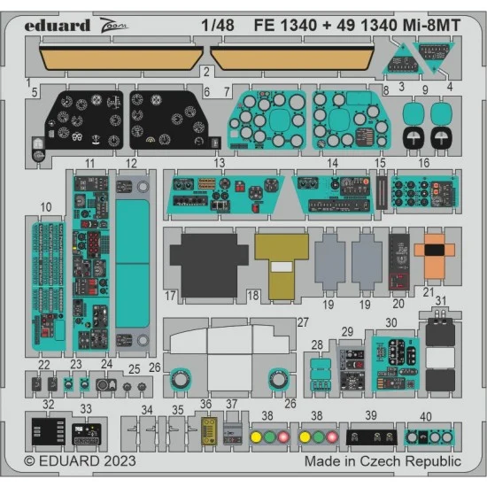 Eduard FE1340 1/48 Mil Mi-8MT Detail Parts for Zvezda kits