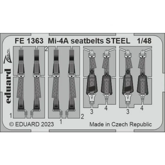 Eduard FE1363 1/48 Mil Mi-4A Seatbelts Detail Set for Trumpeter kits