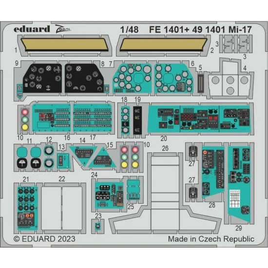 Eduard FE1401 1/48 Mil Mi-17 Detail Parts for Trumpeter kits