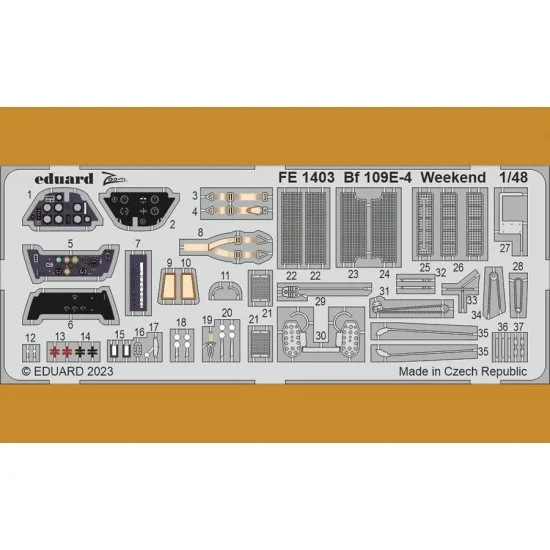Eduard FE1403 1/48 Messerschmitt Bf 109E-4 Weekend Detail Parts for Eduard kits