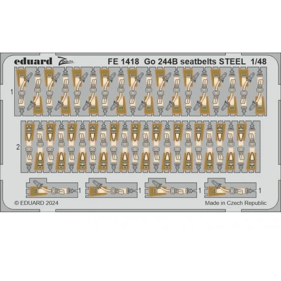 Eduard FE1418 1/48 Gotha Go 244B Seatbelts for ICM kits - Model Planes
