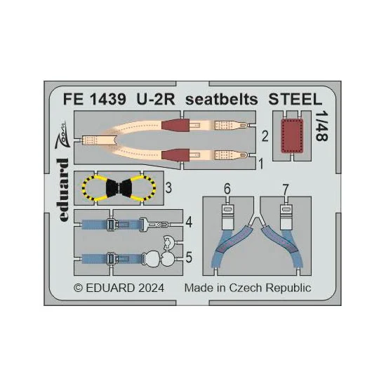 Eduard FE1439 1/48 Lockheed U-2R Seatbelts for HobbyBoss kits