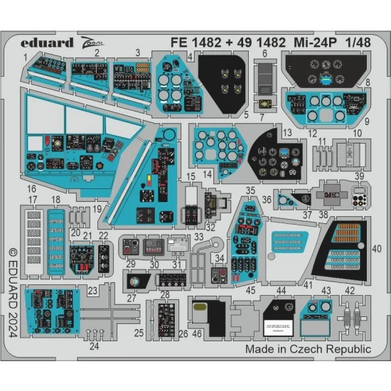 Eduard FE1482 1/48 Mil Mi-24P Detail Parts for Trumpeter kits