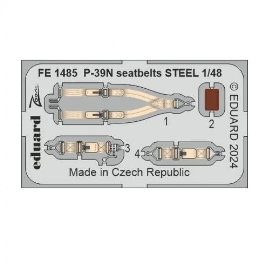 Eduard FE1485 1/48 Bell P-39N Airacobra Seatbelts for Arma Hobby kits