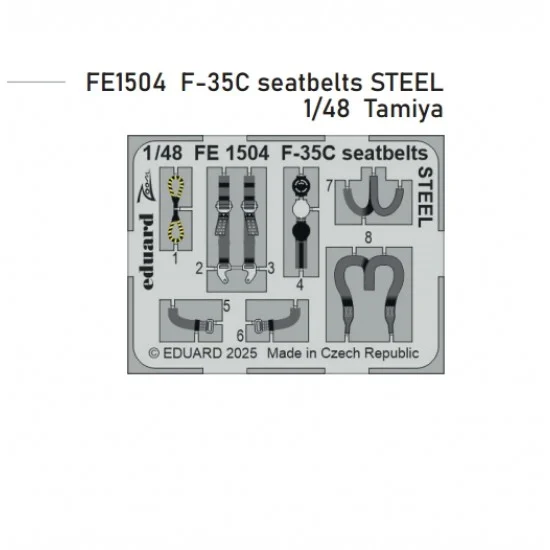 Eduard FE1504 1/48 F-35C Lightning II Seatbelts for Tamiya kits