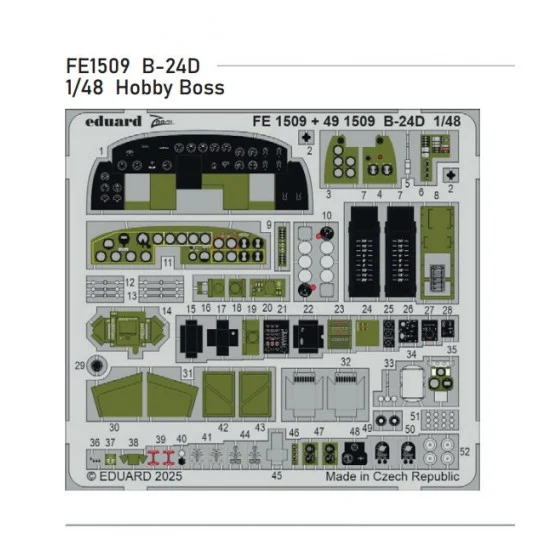 Eduard FE1509 1/48 B-24D Detail Parts for Hobby Boss kits