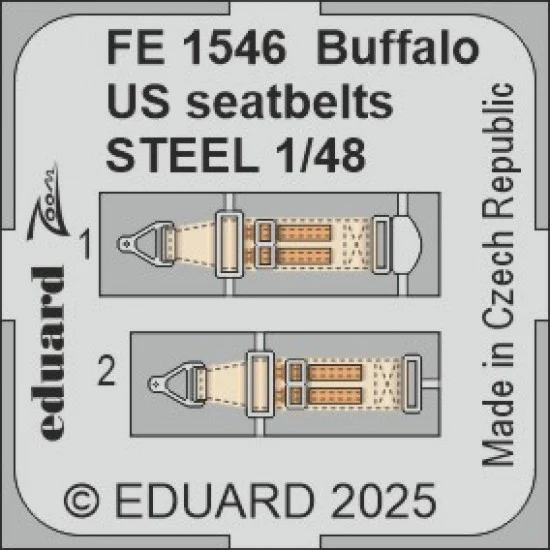 Eduard FE1546 1/48 US Brewster F2A Buffalo Seatbelts Detail Set for Tamiya kits - Model Planes