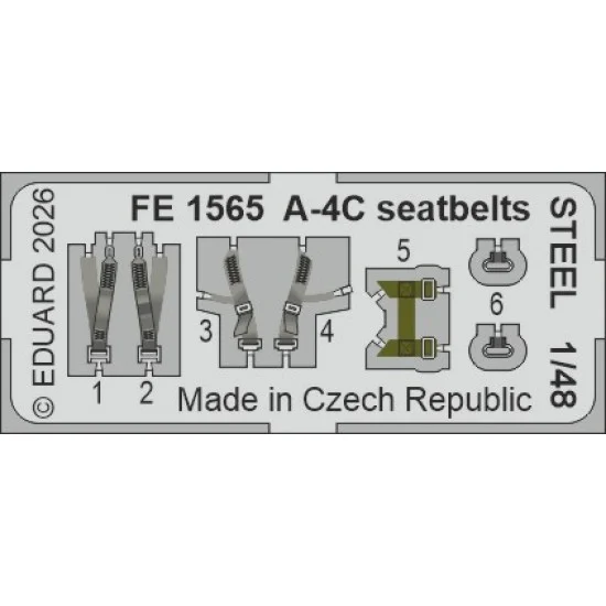 Eduard FE1565 1/48 Douglas A-4C Skyhawk Seatbelts for Hobby Boss kits