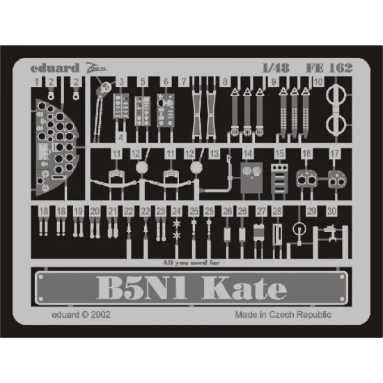 Eduard FE162 Photoetch for 1/48 Nakajima B5N1 Kate for Hasegawa kit - Model Planes