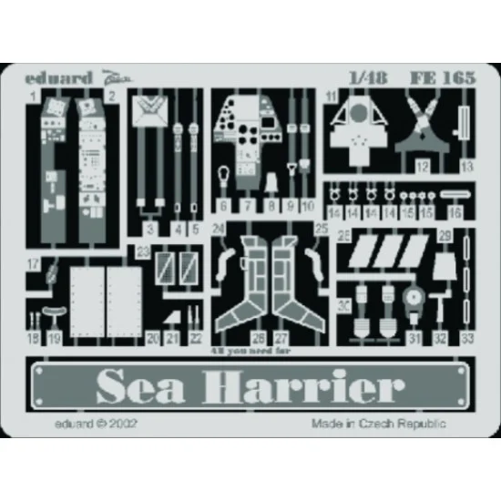 Eduard FE165 Photoetch for 1/48 Sea Harrier FRS.1 for Tamiya kit - Model Planes