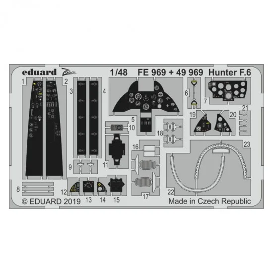 Eduard FE969 1/48 Hawker Hunter F.6 Detail set for Airfix kits - Model Planes