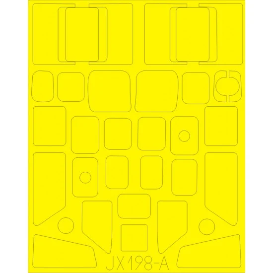 Eduard JX198 1/32 Boeing B-17F Flying Fortress Paint Masks for Hong Kong Models kit