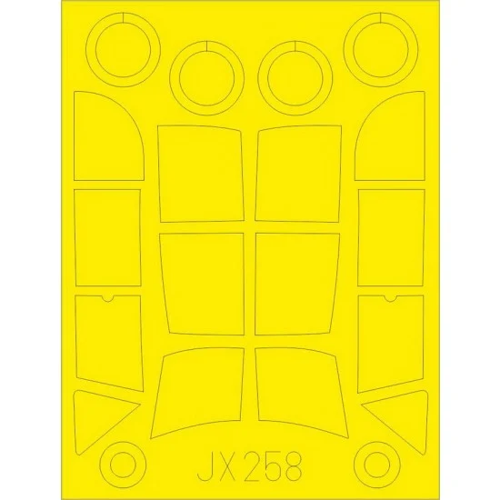 Eduard JX258 1/32 Messerschmitt Bf 108 Taifun Paint Masking for Eduard kits - Model Planes