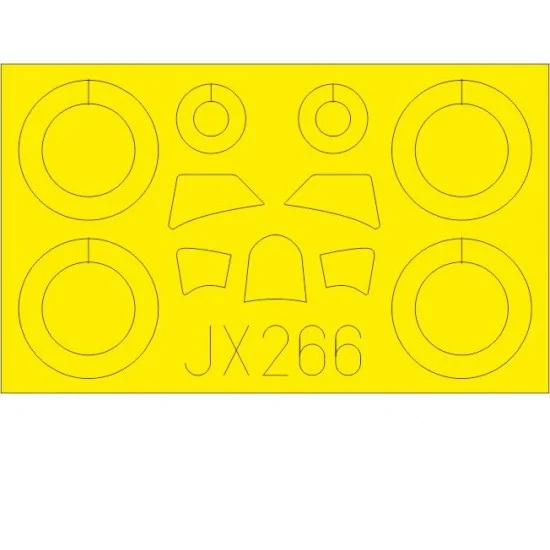 Eduard JX266 1/32 Fiat CR. 42 Masking Sheet for ICM kits - Model Planes