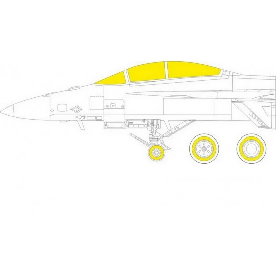 Eduard JX283 1/32 Boeing F/A-18F Super Hornet TFace Paint Masking for Revell kits