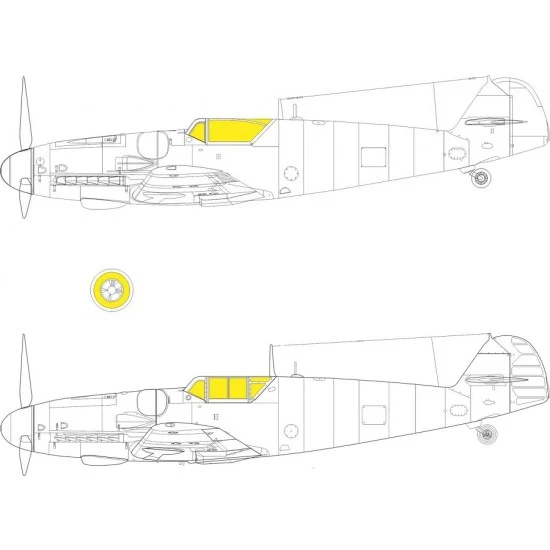 Eduard JX292 1/35 Messerschmitt Bf 109G-6 Paint Masking for Border Model