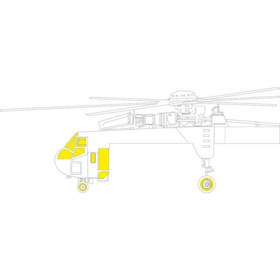 Eduard JX308 1/35 Sikorsky CH-54A Tarhe TFace Paint Masking for ICM kits