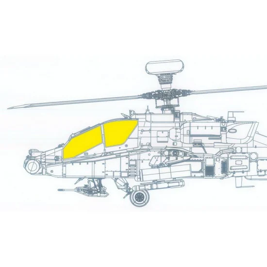Eduard JX312 1/35 Boeing AH-64E Apache TFace Paint Masking for Takom kits