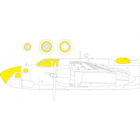 Eduard JX325 1/32 Douglas A-20J/K Havoc Canopy Masking for HK Model kits