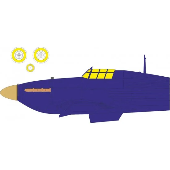 Eduard JX342 1/32 Sea Hurricane Mk.IIC Canopies Paint Mask for Revell kits - Model Planes