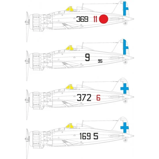Eduard JX345 1/32 MC.200 Saetta Tactical Marking Mask for Italeri kits - Model Planes