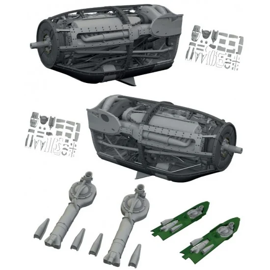 Eduard SIN648136 1/48 P-38F ENGINES Detail Parts for Tamiya kits