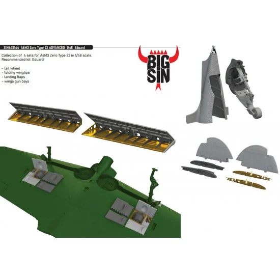 Eduard SIN648144 1/48 A6M3 Zero Type 22 Advanced Super Detail set for Eduard kits - Model Planes