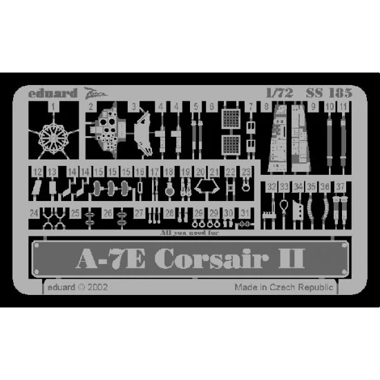 Eduard SS185 Photoetch for 1/72 A-7E Corsair II for Italeri/Esci kit