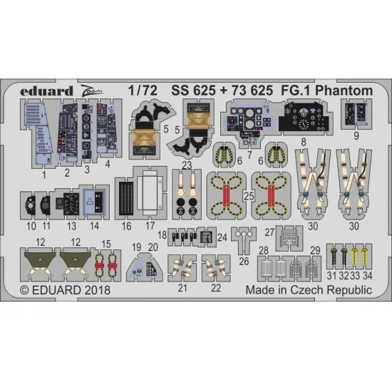Eduard SS625 1/72 FG.1 Phantom Detail set for Airfix kits - Model Planes