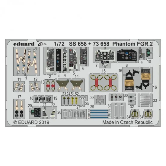 Eduard SS658 1/72 McDonnell Douglas Phantom FGR.2 Detail set for Airfix kits - Model Planes