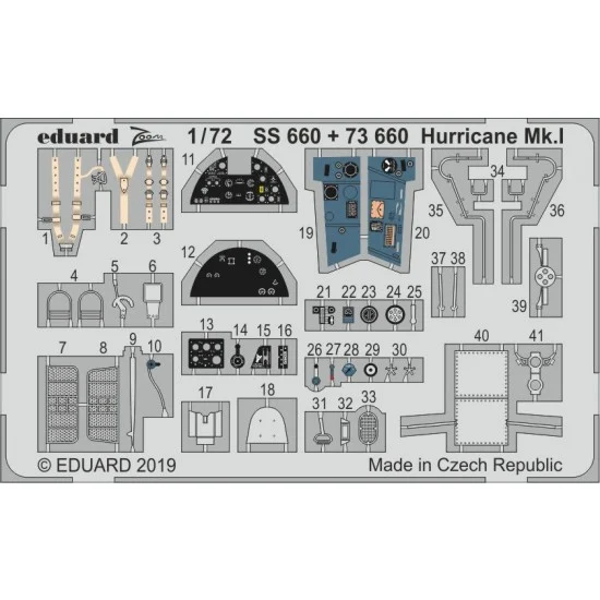 Eduard SS660 1/72 Hawker Hurricane Mk.I Detail set for Airfix kits - Model Planes