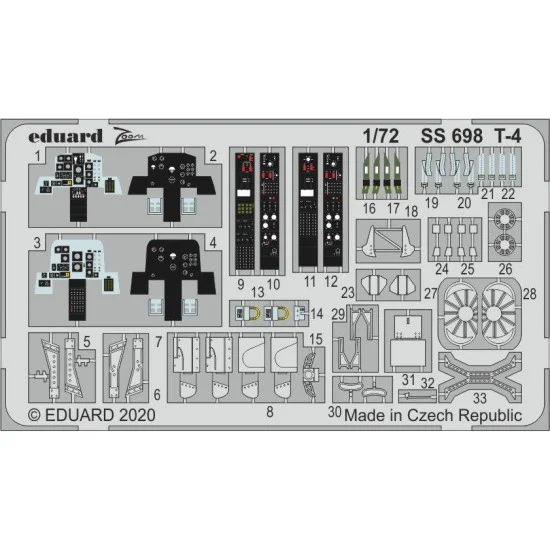 Eduard SS698 1/72 JASDF T-4 Trainer Detail Set for Hobby Boss kits