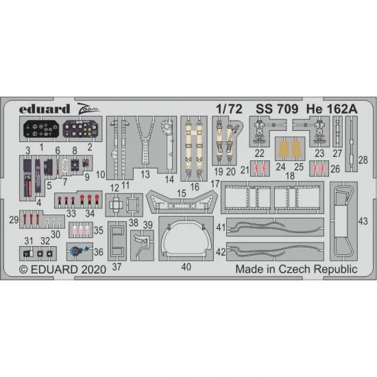 Eduard SS709 1/72 Heinkel He 162 A Detail Set for Special Hobby kits - Model Planes